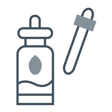 Bir şırınga ve tıbbi ikonun vektör çizimi