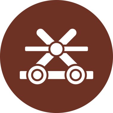 Bir araba simgesinin vektör illüstrasyonu