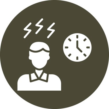 Bir saat simgesinin vektör illüstrasyonu