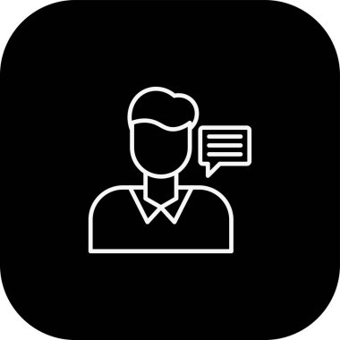 Sohbet simgesinin vektör illüstrasyonu