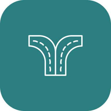 Tek izole yol simgesinin vektör illüstrasyonu