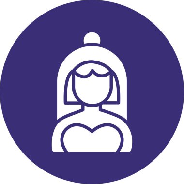 kız avatar kadın vektör illüstrasyonu