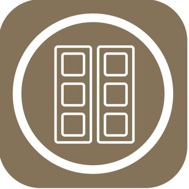 Modern b 'nin vektör illüstrasyonu kapı simgesinden yoksun