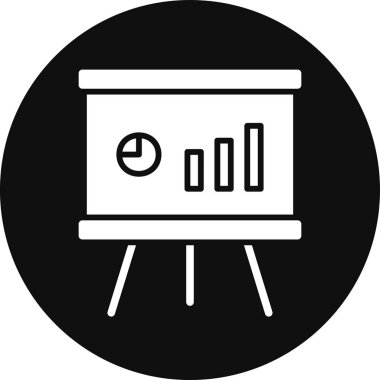 Sunum. Web simgesi basit illüstrasyon