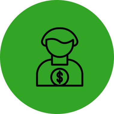 Para için. Web simgesi basit illüstrasyon