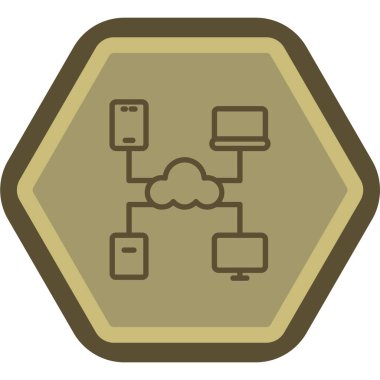 Bulut. Web simgesi basit illüstrasyon