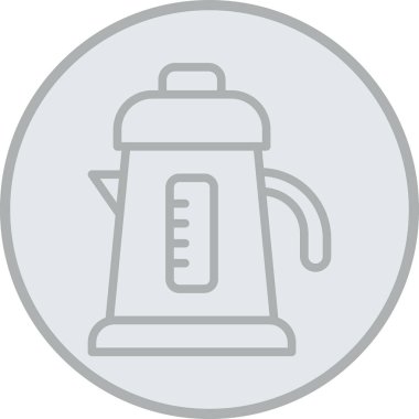 Kettle düz ikon vektör çizimi