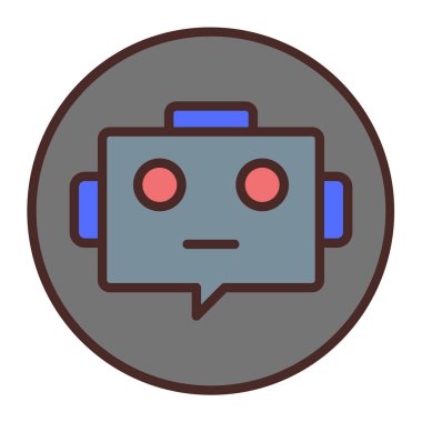 Konuş. Web simgesi basit illüstrasyon