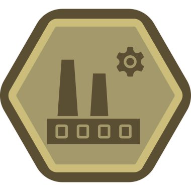 Fabrika vektör simgesi modern basit vektör illüstrasyonu