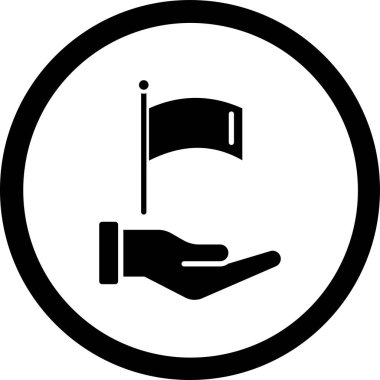 Bağımsızlık web simgesi, vektör illüstrasyonu