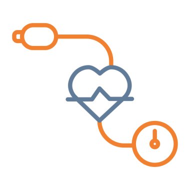 Kalp atışı, kalp sağlığı, sağlık, tıbbi vektör illüstrasyonu, 10 puan.