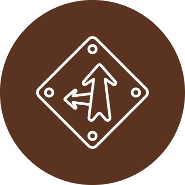 Yol işareti simgesinin vektör illüstrasyonu