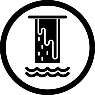 Su musluğu ikonu vektör illüstrasyonu