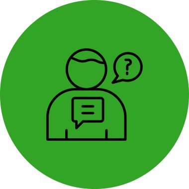 Sohbet simgesinin vektör illüstrasyonu