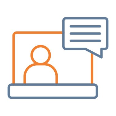 Dizüstü bilgisayar simgesi vektör çizimi