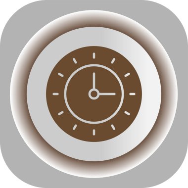 Saat simgesi vektör illüstrasyonu