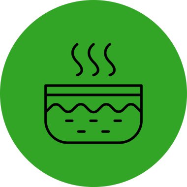 Yeşil çay demliğinin vektör çizimi