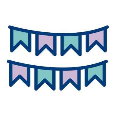 Garland simge vektör çizim