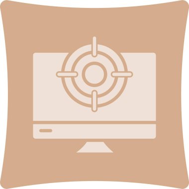 Bilgisayar. Web simgesi basit illüstrasyon