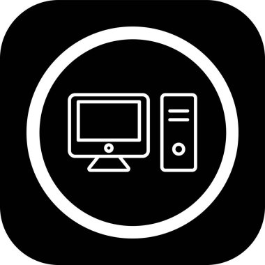 Bilgisayar Simgesi Soyut Arkaplanda İzole Edildi