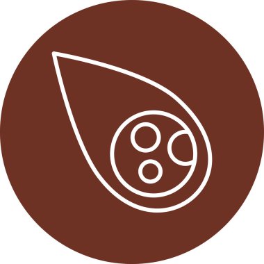 Kahve çekirdeği simgesinin vektör çizimi