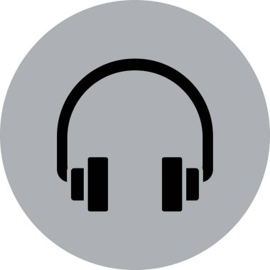 kulaklıklar web simgesi, vektör illüstrasyonu
