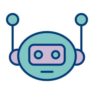 izole edilmiş robot baş vektör tasarımı