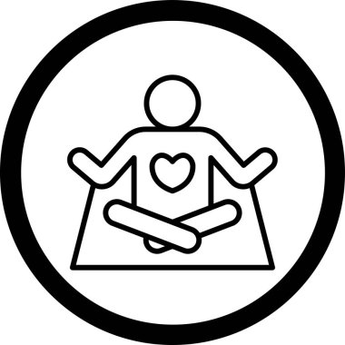 Bir kalp simgesinin vektör illüstrasyonu