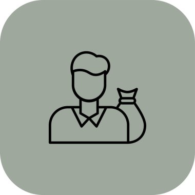 işyeri çizgi gradyan vektör simgesi