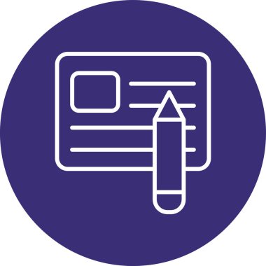 Kalem. Web simgesi basit illüstrasyon