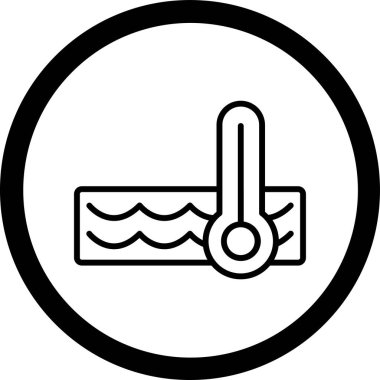 Bir havuz simgesinin vektör illüstrasyonu