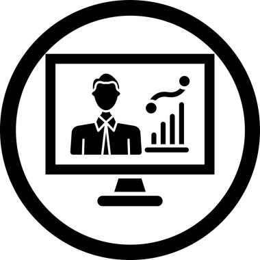 iş ve finans çizgisi simgesi, vektör.