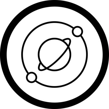 Gezegen. Web simgesi basit tasarım