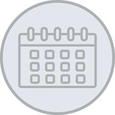 Takvim simgesi vektör illüstrasyonu