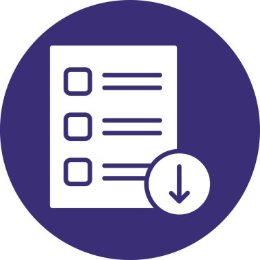 Kontrol listesi simgesinin vektör illüstrasyonu