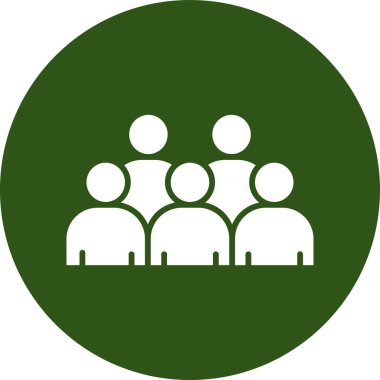 İnsanların vektör illüstrasyonu simgesi, bir grup insan