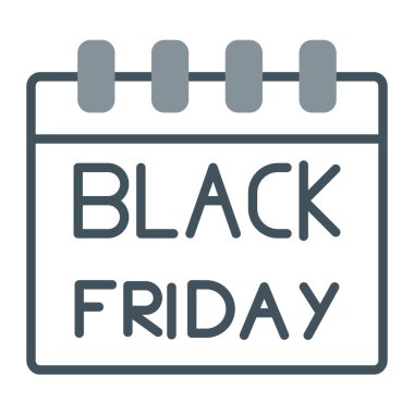 Kara Cuma simgesi, vektör tasarımı