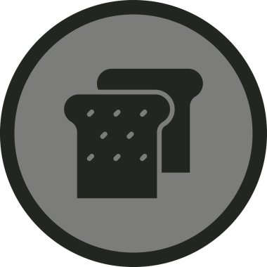 ekmek simgesi, vektör illüstrasyonu