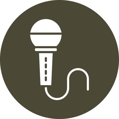 mikrofon simgesi vektör illüstrasyonu