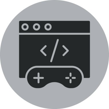 Beyaz arkaplanda izole edilmiş basit tasarım oyun denetleyici simgesi