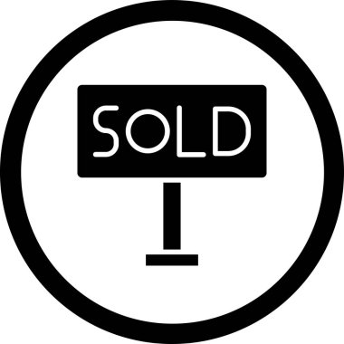 Satılmış simge, vektör illüstrasyonu