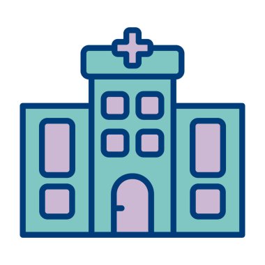 tıbbi yapı ikonu vektör illüstrasyonu