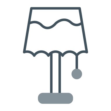 Masa lambası. Web simgesi basit illüstrasyon