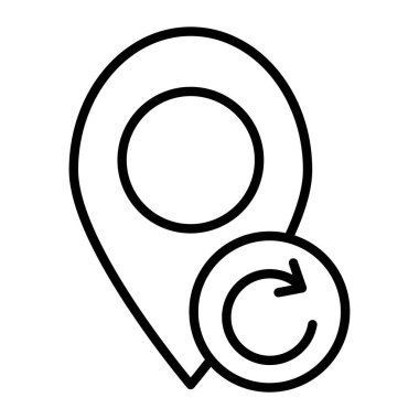 konum simgesi, konum gezinme simgesi vektör illüstrasyonu