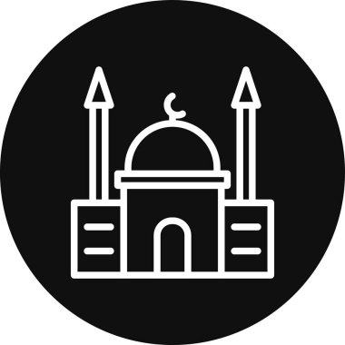 Moda tarzında izole edilmiş cami simgesi