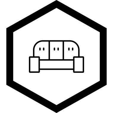 kanepe ikonu vektör illüstrasyonu