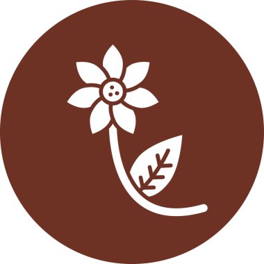 güzel çiçek sembolü vektör simgesi