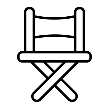 sandalye vektör çizgisi simgesi