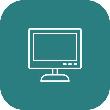 bilgisayar vektör simgesi izole edildi