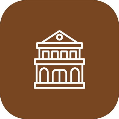 Bina simgesi. Düz tasarım